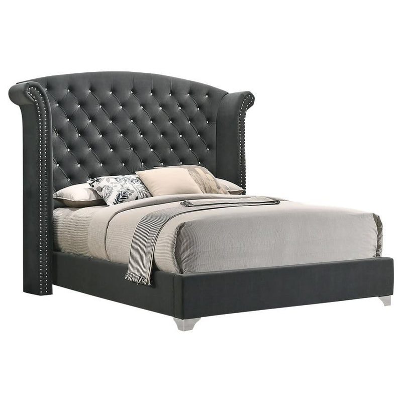 Melody - California King Headboard & Slats, Box 1 of 3 - Gray