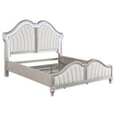 Evangeline - Queen Side Rails & Slats, Box 3 of 3 - Ivory And Silver Oak