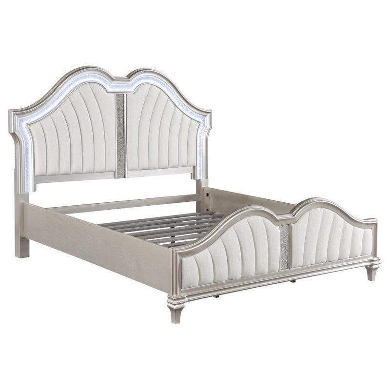 Evangeline - Queen Footboard, Box 2 of 3 - Ivory And Silver Oak