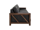 Walnut - Sofa - Licorice Black