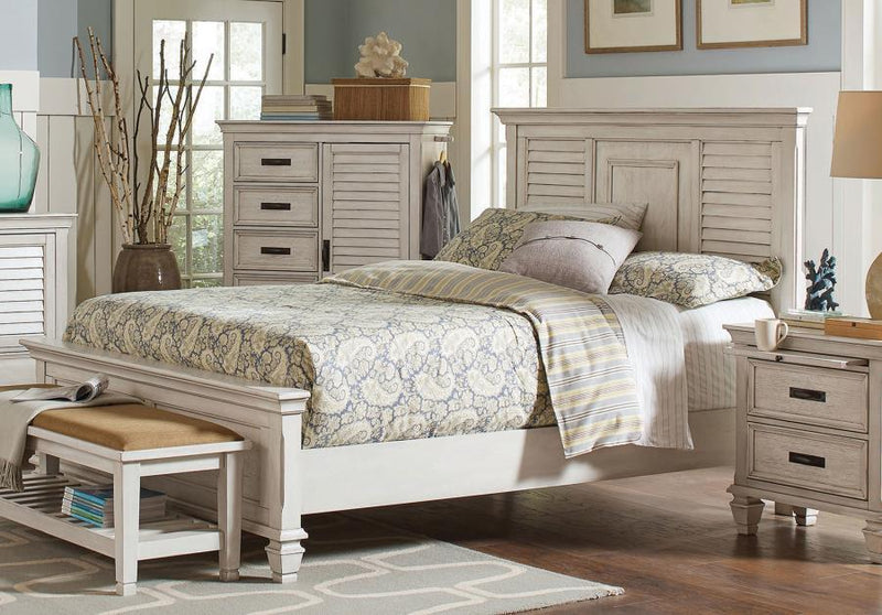 Franco - King Footboard, Box 2 of 3 - Distressed White