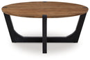 Hanneforth - Round Cocktail Table - Brown