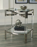 Chaseton - Accent Table - Clear / Silver Finish