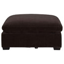 Lakeview - Rectangular Upholstered Ottoman - Dark Chocolate