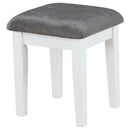 Elijah - Vanity Desk & Stool, Box 2 of 2 - White And Dark Gray