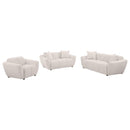 Destino - Chenille Splayed Arm Sofa Set
