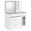 Flora - Vanity Top & Stool, Box 1 of 2 - White High Gloss