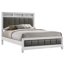 Barzini - California King Headboard, Footboard & Slats, Box 1 of 2 - White