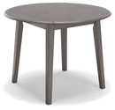 Shullden - Round Drm Drop Leaf Table - Gray