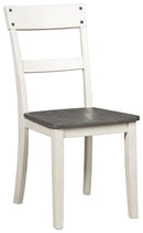Nelling - Dining Room Side Chair (Set of 2) - White / Brown / Beige