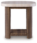 Dolan Creek - Square End Table - Beige / Brown