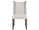 Silver - Upholstered Chair (Set of 2) - Ivory / Dark Brown