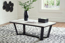Fostead - Rectangular Cocktail Table - White / Espresso