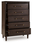Dantenton - Five Drawer Chest - Merlot