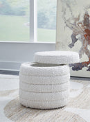 Duntler - Storage Ottoman - Ivory
