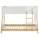 Wyatt - Twin / Twin Bunk Bed, Box 1 of 2 - White And Natural