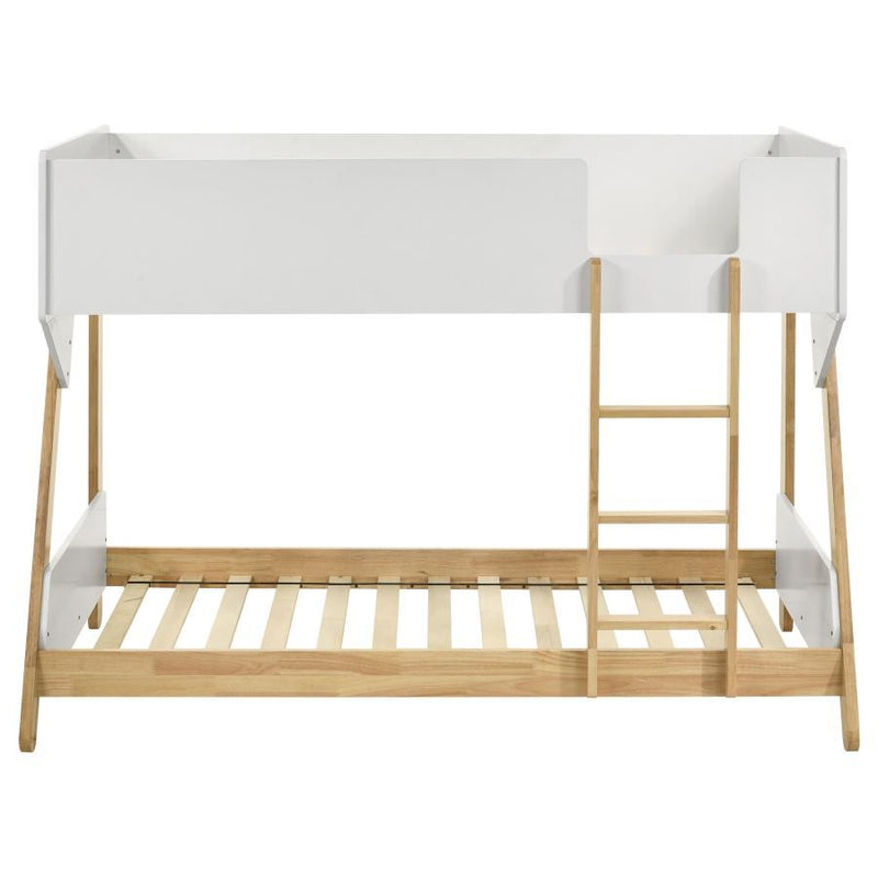 Wyatt - Twin / Twin Bunk Bed, Box 1 of 2 - White And Natural