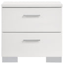 Felicity - Queen Footboard, Side Rails & Slats, Box 2 of 2 - White Gloss