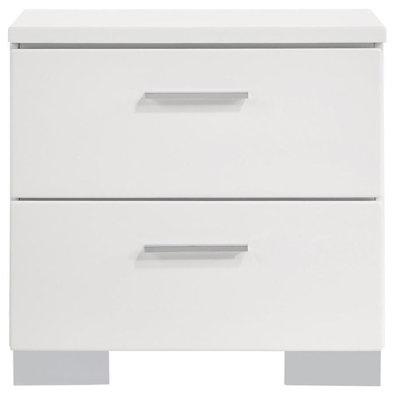 Felicity - Queen Footboard, Side Rails & Slats, Box 2 of 2 - White Gloss