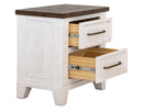 Stoa - 2 Drawer Nightstand - White / Brown