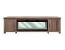 Natural Parota - Electric Fireplace - Brown Cappuccino