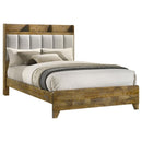 Henderson - King Headboard, Footboard & Slats, Box 1 of 2 - Medium Oak