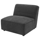 Sunny - Upholstered Armless Chair - Dark Charcoal