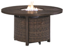 Paradise Trail - Round Fire Pit Table - Medium Brown