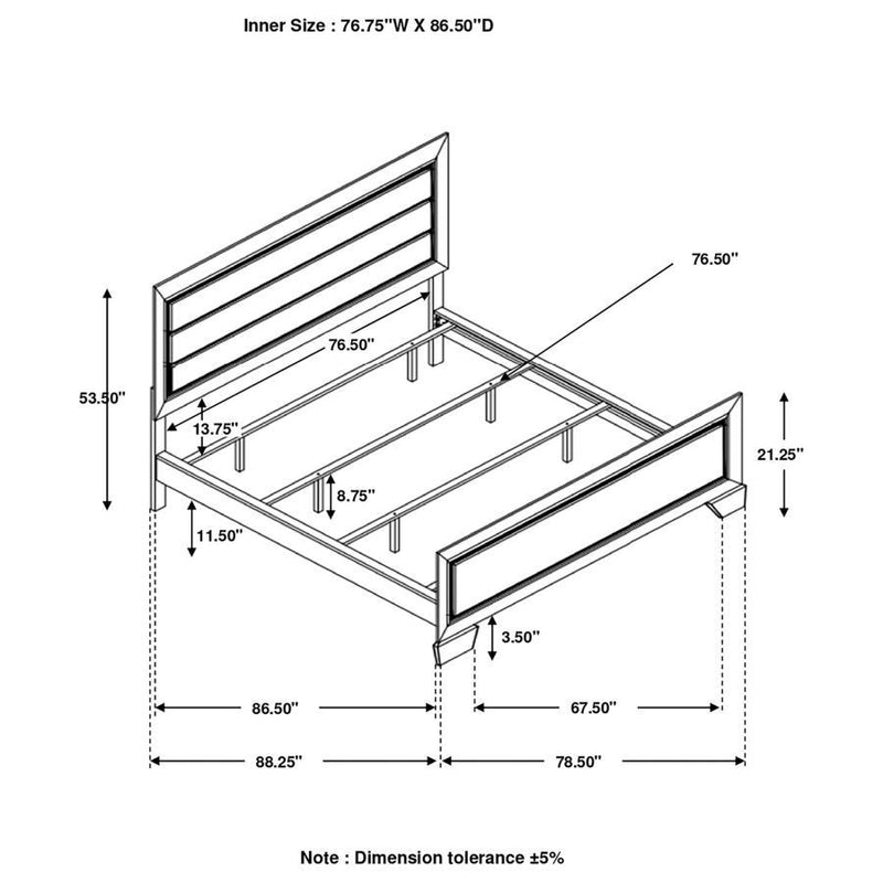Kauffman - California King Headboard & Footboard, Box 1 of 2 - Washed Taupe