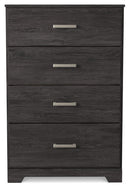 Belachime - Four Drawer Chest - Charcoal