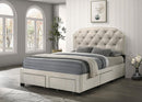 Marianna - Queen Headboard, Drawers & Slats, Box 1 of 2 - Cream