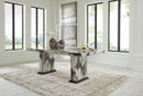 Jeshina - Dining Table - Dark Brown / Beige