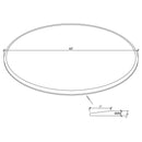 48" 6mm Round Clear Tempered Glass Top - Clear