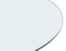 54" 10mm Round Clear Tempered Glass Top - Clear