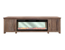 Natural Parota - Electric Fireplace - Brown Cappuccino