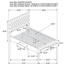 Soledad - Headboard, Drawers & Slats, Box 1 of 2 - Gray