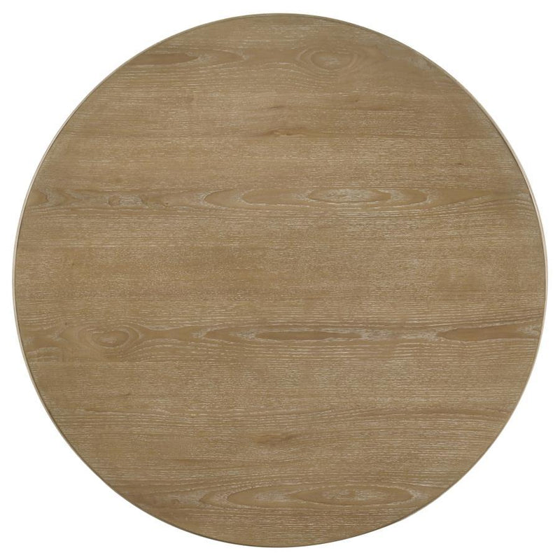 Adina - 36" Round Table Top, Box 1 of 2 - Distressed Light Brown