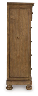 Feddinger - Five Drawer Chest - Medium Brown