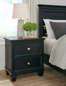 Lanolee - Two Drawer Nightstand - Black