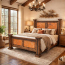 King Finca Bed W/Copper Panels