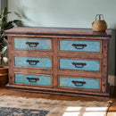 Dresser with Turquoise Copper Panels