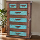Chest W/Turquoise Copper Panels