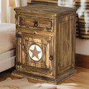 Left Medio Nightstand W/Stone Star