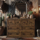 65" Dresser 8-Drawers W/Rope (Medio Finish)