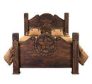 King Country Bed W/Rope&Star Medio Finish