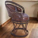 Leather & Iron Occasional Chair