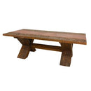 Solid Wood & Leather River Dining Table