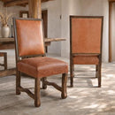Valeera Pine & Leather Dining Chair
