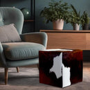 Square Ottoman in Tricolor