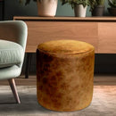Round Ottoman in Brown